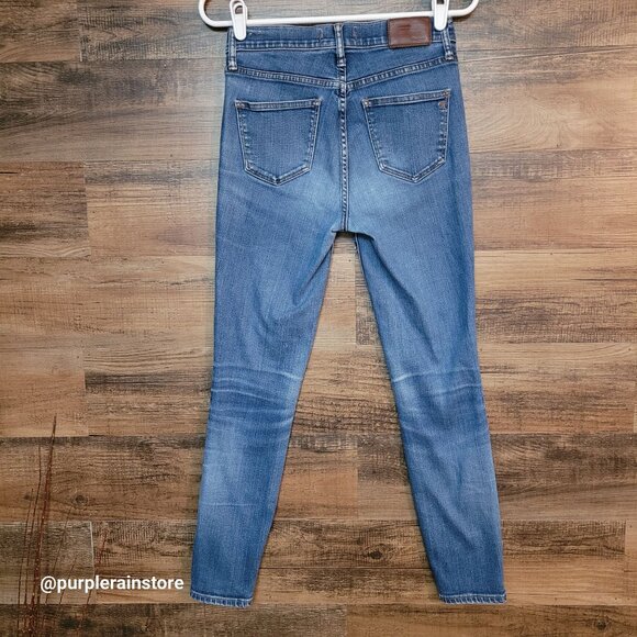 Madewell Jeans 27 High Riser Skinny Davis Wash B7131 Stretch Denim - Picture 2 of 11